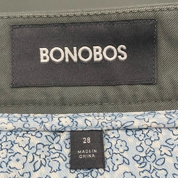 BONOBOS Stretch Washed Chino Shorts Gray 9” Inseam Casual Coastal Size 28 - Picture 6 of 10